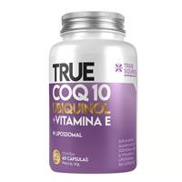Coenzima Q10 True CoQ10 Ubiquinol Lipossomal com Vitamina E 60 Cápsulas True Source