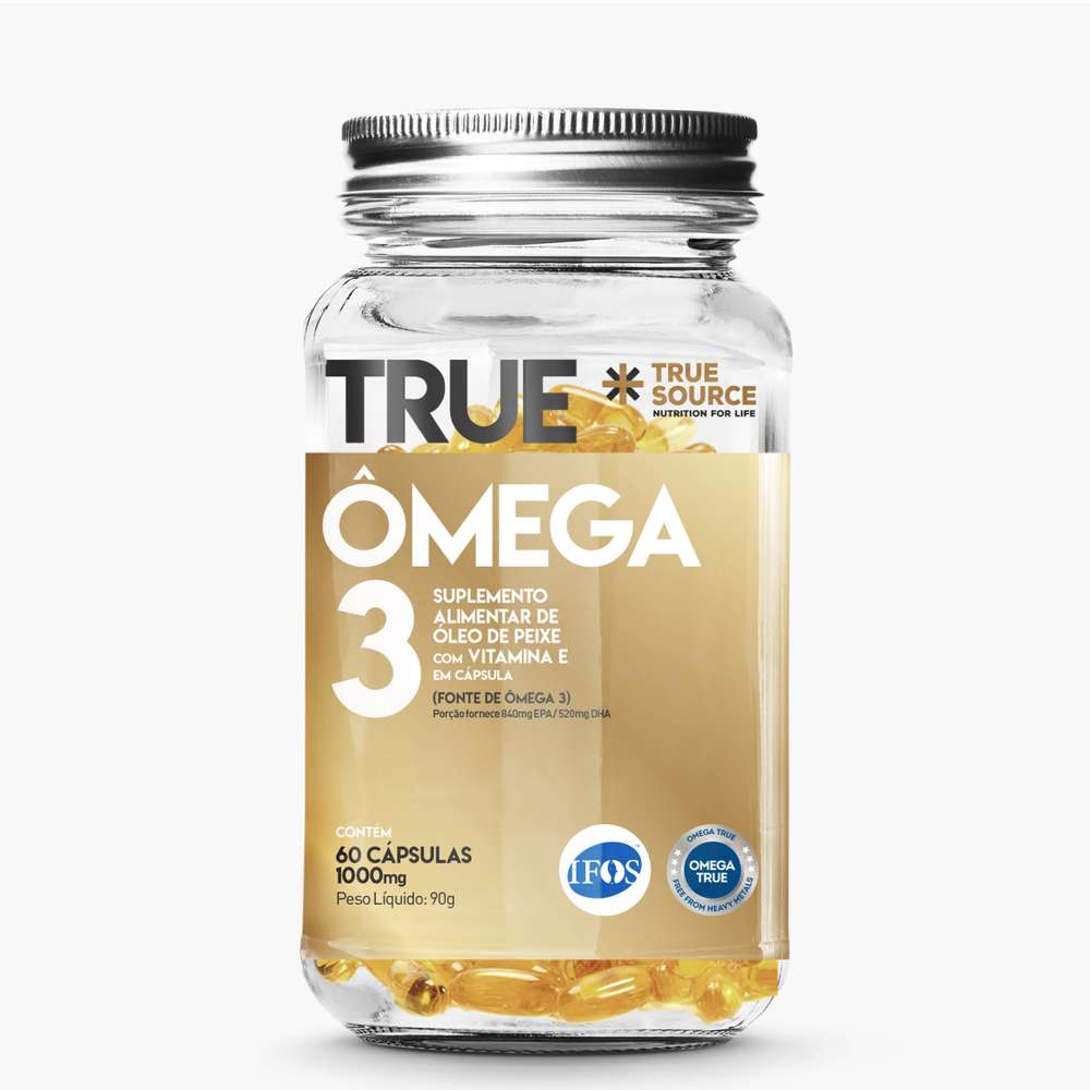 Ômega 3 True com Vitamina E 1000mg 60 Cápsulas True Source UniNatural