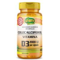 Vitamina D3 Colecalciferol 60 Cápsulas Unilife Vitamina D3 Colecalciferol 60 Cápsulas Unilife