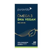 Vegan Ômega 3 DHA 60 Cápsulas Puravida Vegan Ômega 3 DHA 60 Cápsulas Puravida