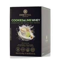 Cookies & Lime Whey Box com 15 Sachês de 27g Essential Nutrition Cookies & Lime Whey Box com 15 Sachês de 27g Essential Nutrition